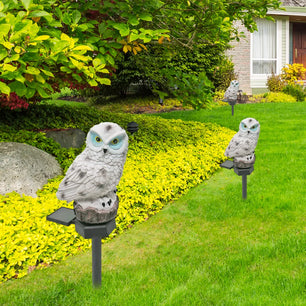 Waterproof Solar LED Owl Bird Night Lamp