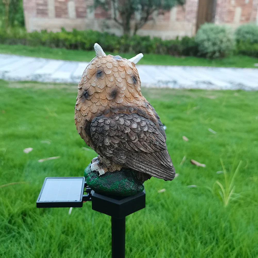 Waterproof Solar LED Owl Bird Night Lamp