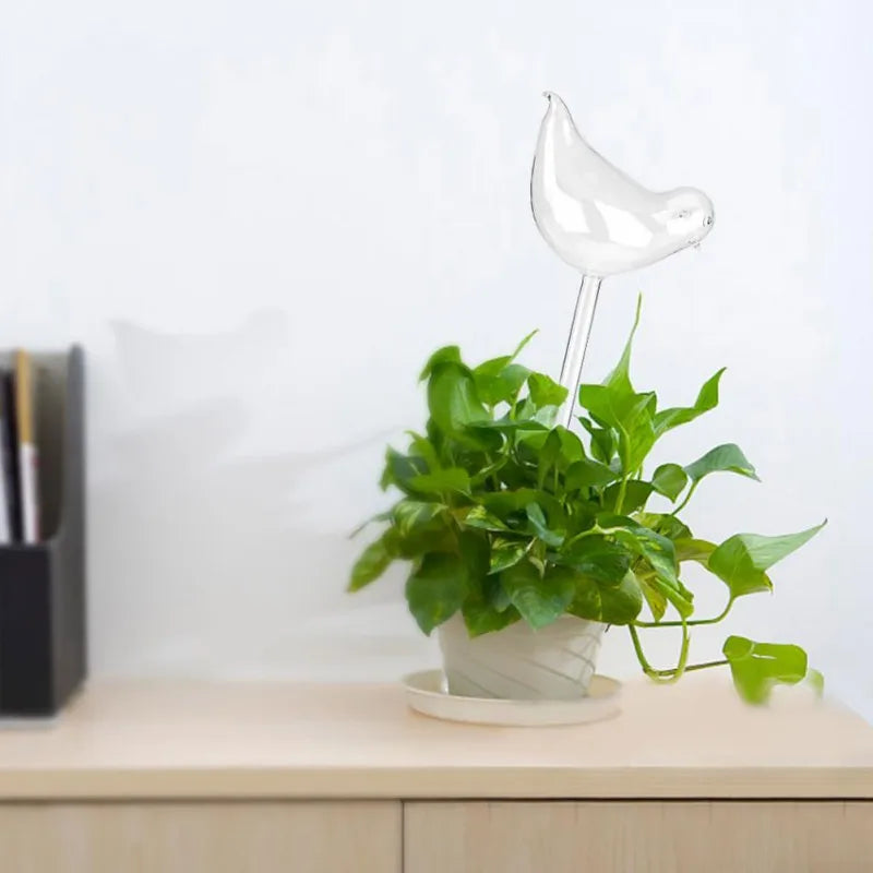 Bird Shaped Plant Self Watering Glass Globes™