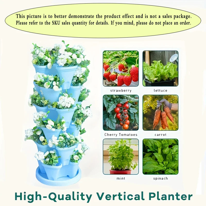 Stackable Plants Pot - 6 Trays+ Wheel Tray™