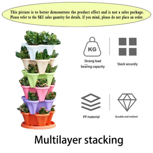 Stackable Plants Pot - 6 Trays+ Wheel Tray™