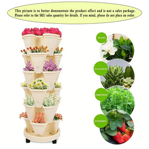 Stackable Plants Pot - 6 Trays+ Wheel Tray™