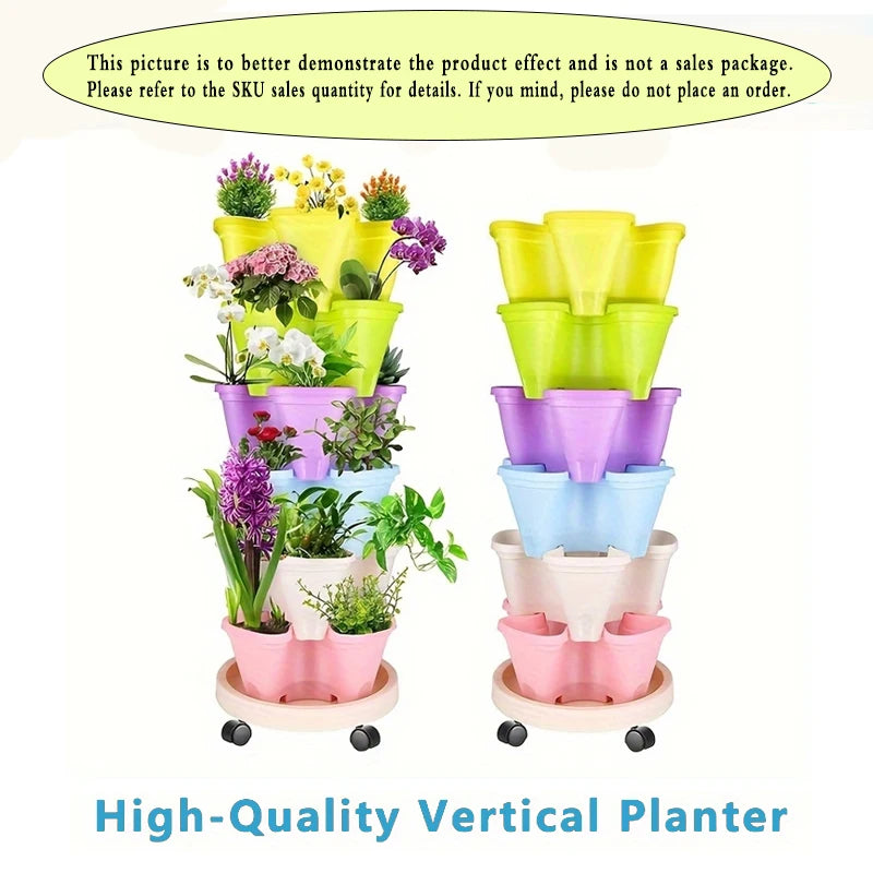 Stackable Plants Pot - 6 Trays+ Wheel Tray™