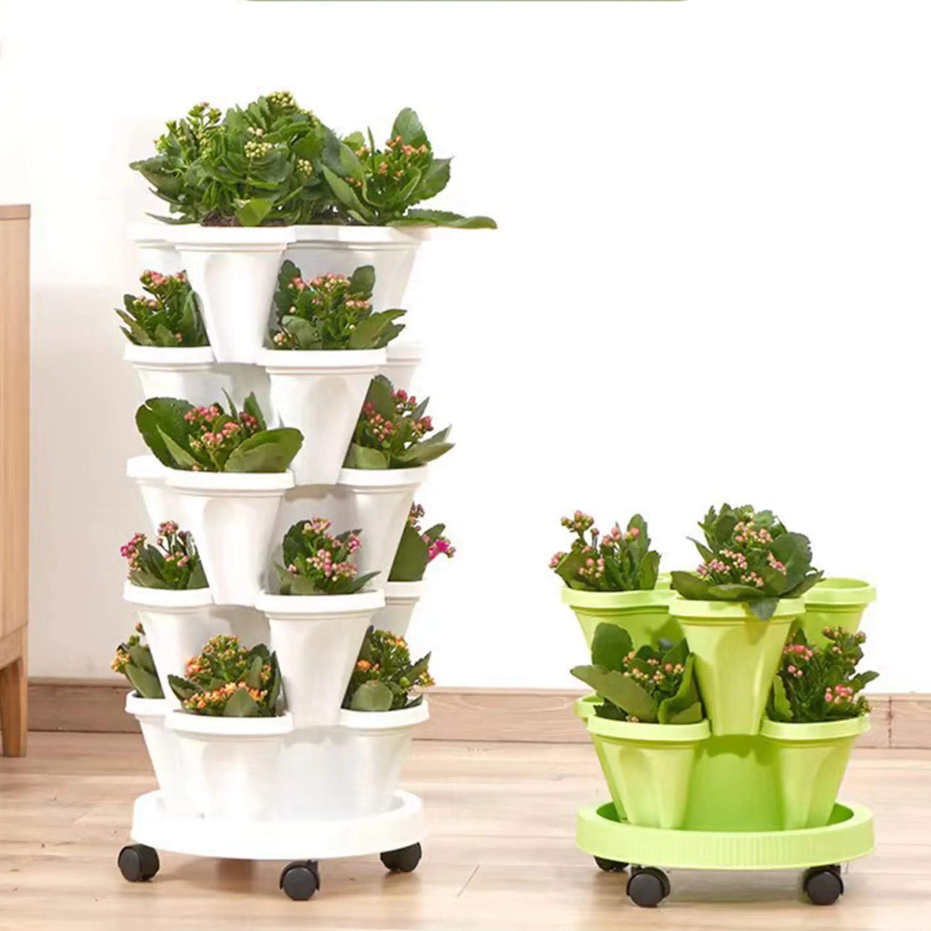 Stackable Plants Pot - 6 Trays+ Wheel Tray™