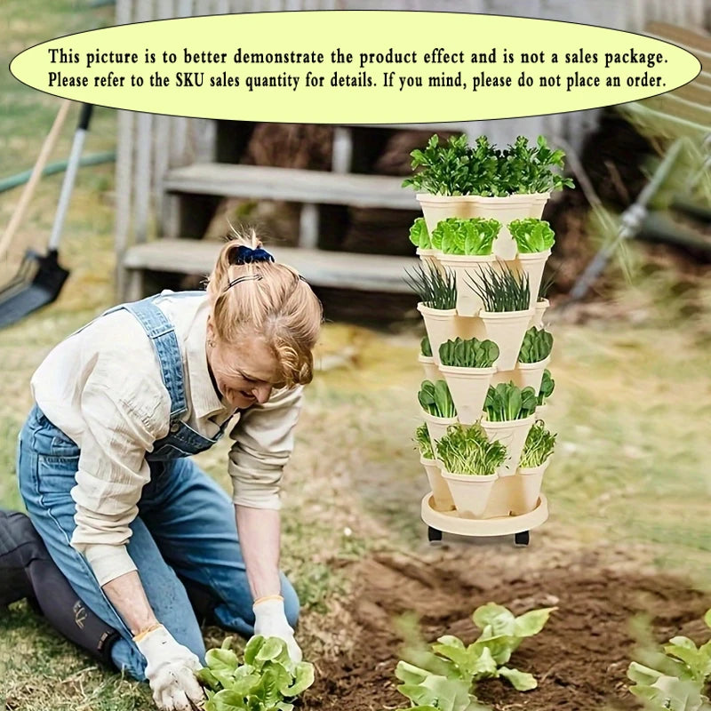 Stackable Plants Pot - 6 Trays+ Wheel Tray™